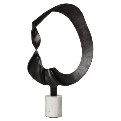 Grand Designs Shadow Arc Metal & Marble Sculpture