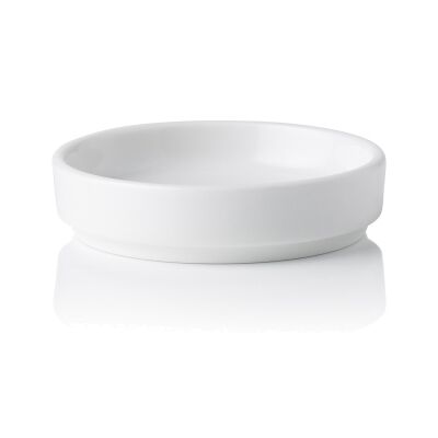Noritake Stax Commercial Grade White Porcelain Sauce Dish, Set of 4
