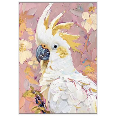 "Cockatoo-dly" Framed Canvas Wall Art Painting, 103cm