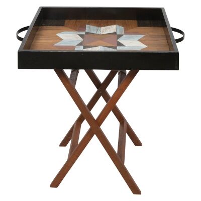 Antol Wooden Tray Top Side Table
