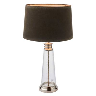 Winslet Glass Base Table Lamp, Silver / Grey