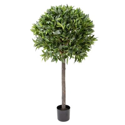Glamorous Fusion Potted Artificial Bay Leaf Topiary, 125cm