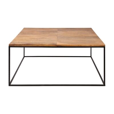 Ava Mango Wood & Iron Coffee Table, 90cm