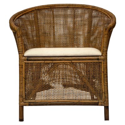 Ophelia Rattan Armchair, Mango Teak