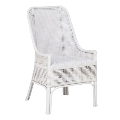 Albany Rattan Dining Chair, White