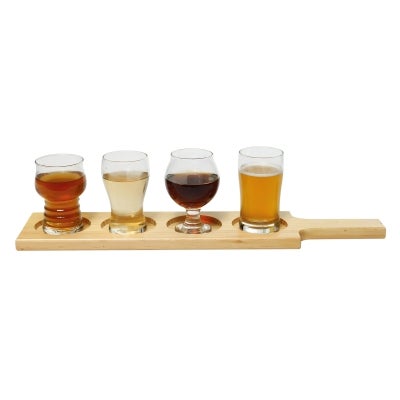 Essen Beer Tasting Paddle Set with 4 Glasses