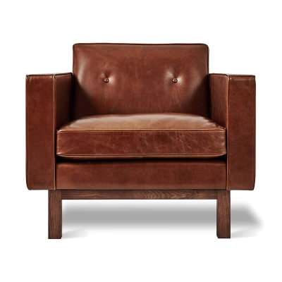 Embassy Leather Armchair, Saddle Brown