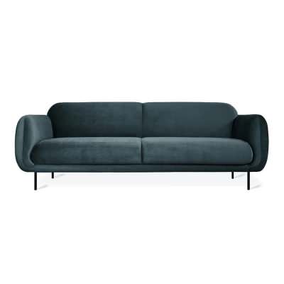 Nord Velvet Fabric Sofa, 3 Seater, Casella Slate