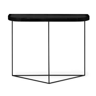 Porter Timber & Steel Tray Top Console Table, 92cm, Black