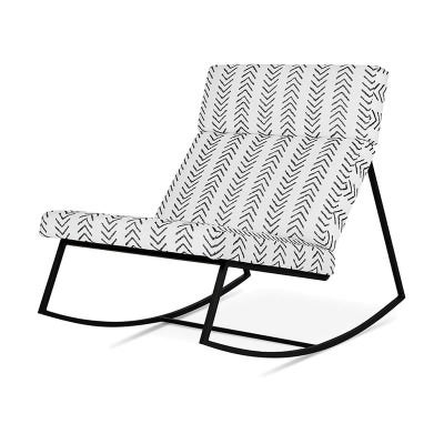 GT Fabric & Steel Rocking Chair, Lino Birch