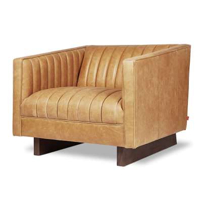 Wallace Leather Armchair, Canyon Whiskey
