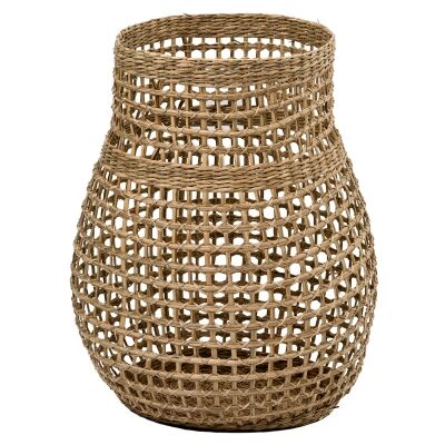 Sanur Seagrass Basket Vase, Short