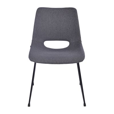 Giova Commercial Grade Waterproof Fabric Dining Chair, Dark Grey