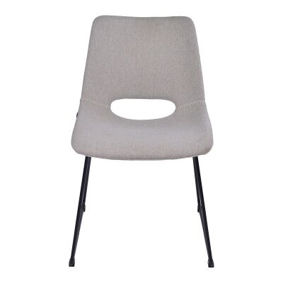 Giova Commercial Grade Waterproof Fabric Dining Chair, Light Grey