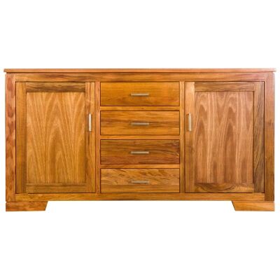 Harlington Blackwood Timber 2 Door 4 Drawer Buffet Table, 160cm