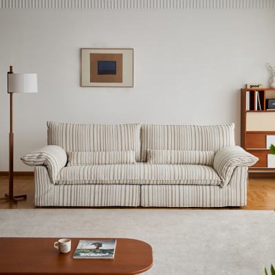 Koala Chenille Fabric Slipcover Modular Sofa, 3.5 Seater