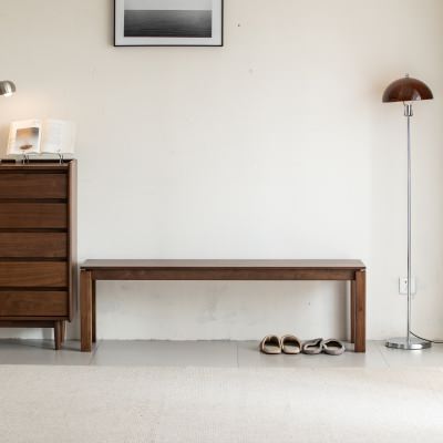 Miyo American Walnut Timber Dining Bench, 135cm