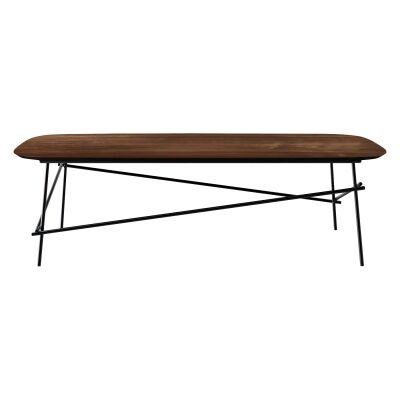 Harry Wood & Steel Coffee Table, 120cm