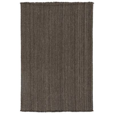 Herringbone Matrix Hand Knotted Wool Rug, 365x457cm, Granite