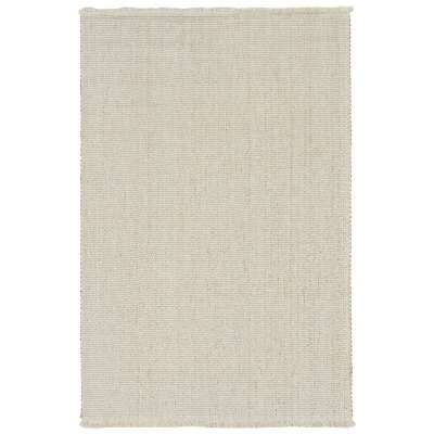 Herringbone Matrix Hand Knotted Wool Rug, 365x457cm, Off White
