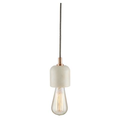 Lainey Dome Marble Pendant Light with Copper Detail