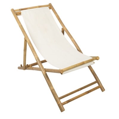 Allison Bamboo and Canvas Relaxing Chair