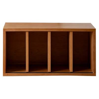 Akita American Cherrywood Modular Storage Unit, 4 Open Compartments