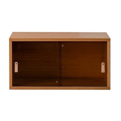 Akita American Cherrywood Modular Storage Unit, Sliding Glass Doors
