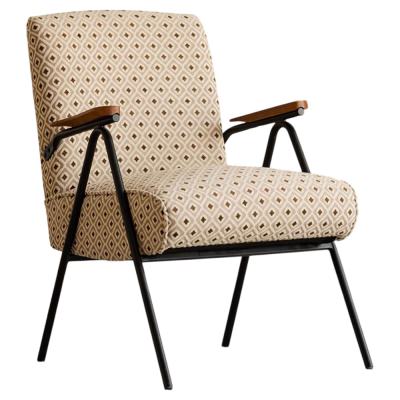 Morvix Fabric & Metal Retro Armchair