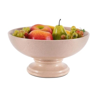 Marcellus Marble Pedestal Fruit Bowl, Type B, Small, Verona