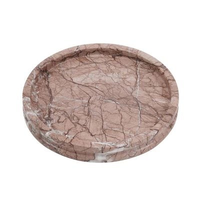 Marcellus Marble Round Tray, Marinara