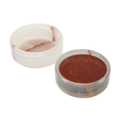 Marcellus 2 Piece Marble Sauce Cup Set, White Onyx