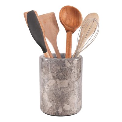 Marcellus Marble Utensil Holder, Grey