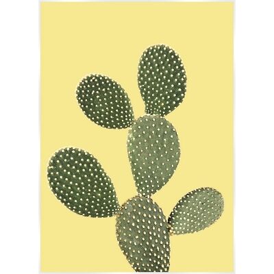 Bold Cactus Canvas Wall Art Print, Prickly Pear Sunshine, 140cm