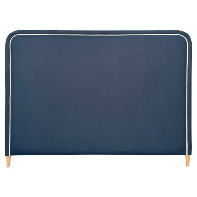 Lawson Fabric Bed Headboard, Rounded Corner, King, Navy
