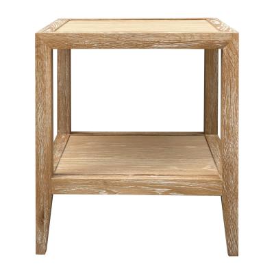 Mauvoisin Oak Timber Side Table, Lime Washed Oak