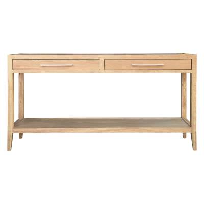 Mauvoisin Oak Timber Console Table, 150cm, Natural Oak