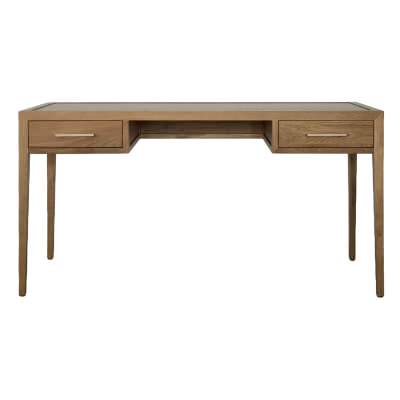 Mauvoisin Oak Timber Desk, 152cm, Natural Oak