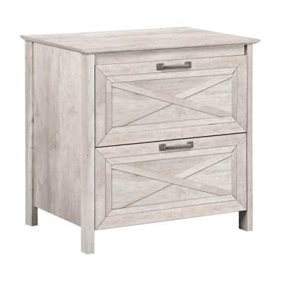 Joanna Wooden 2 Drawer File Cabinet, Washed Grey