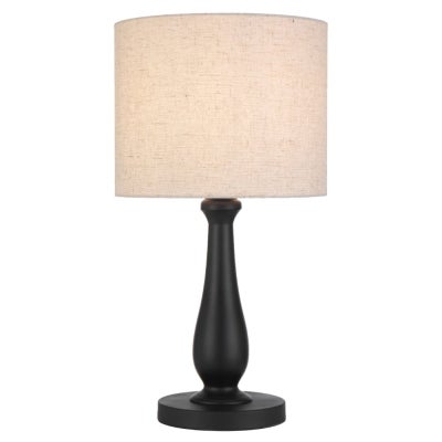 Hommer Iron Base Table Lamp, Black / Beige