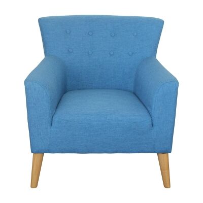 Fiesta Commercial Grade Fabric Lounge Armchair, Sky Blue