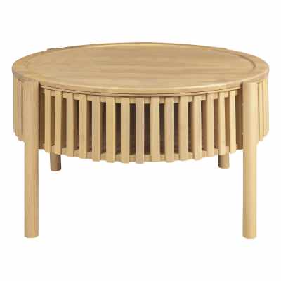 Zuna Wooden Round Coffee Table, 80cm