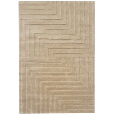 Ascent Hand Tufted Contemporary Wool Rug, 160x230cm, Latte