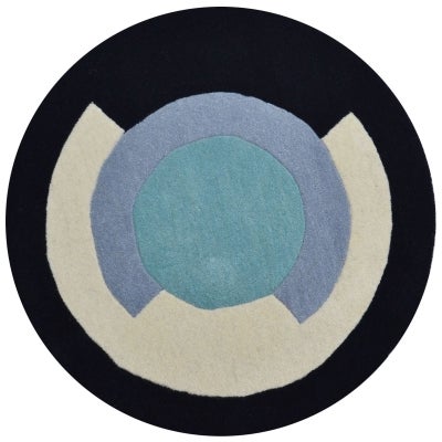 Decotex Handwoven Round Wool Rug, Type B, 100cm