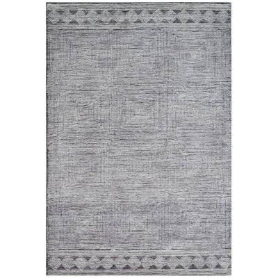 Maya No.6261 Hand Tufted Designer Wool Rug, 110x160cm, Grey