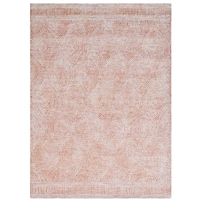 Maya No.6263 Hand Tufted Designer Wool Rug, 110x160cm, Rust