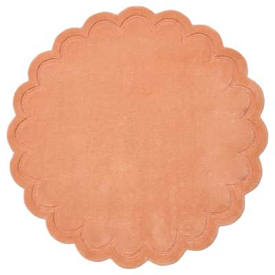 Rivoli Hand Tufted Wool Round Rug, 160cm, Peach