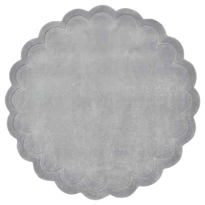 Rivoli Hand Tufted Wool Round Rug, 160cm, Storm Grey