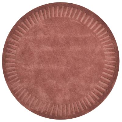 Unique Hand Tufted Wool Round Rug, 160cm, Ash Rose 