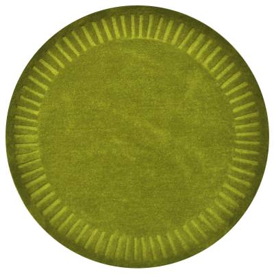 Unique Hand Tufted Wool Round Rug, 160cm, Garden Green